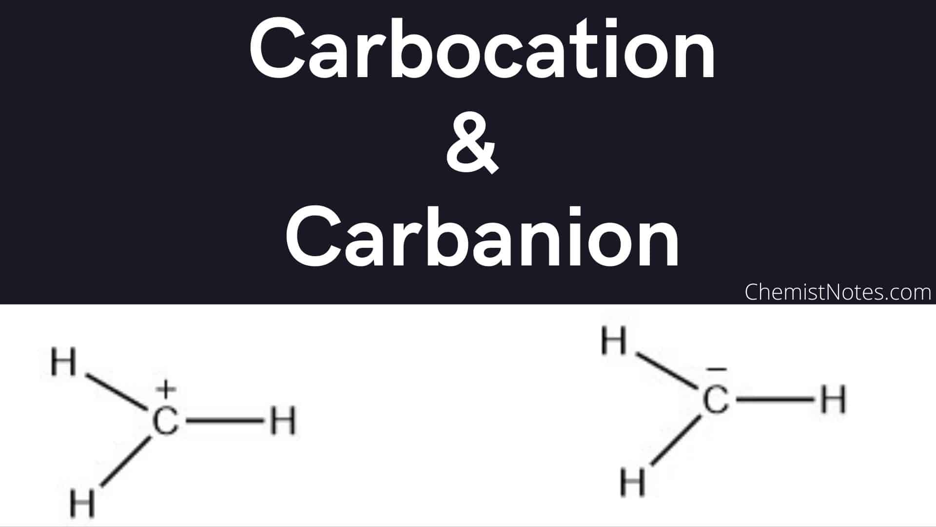 carbocatione e carbanione