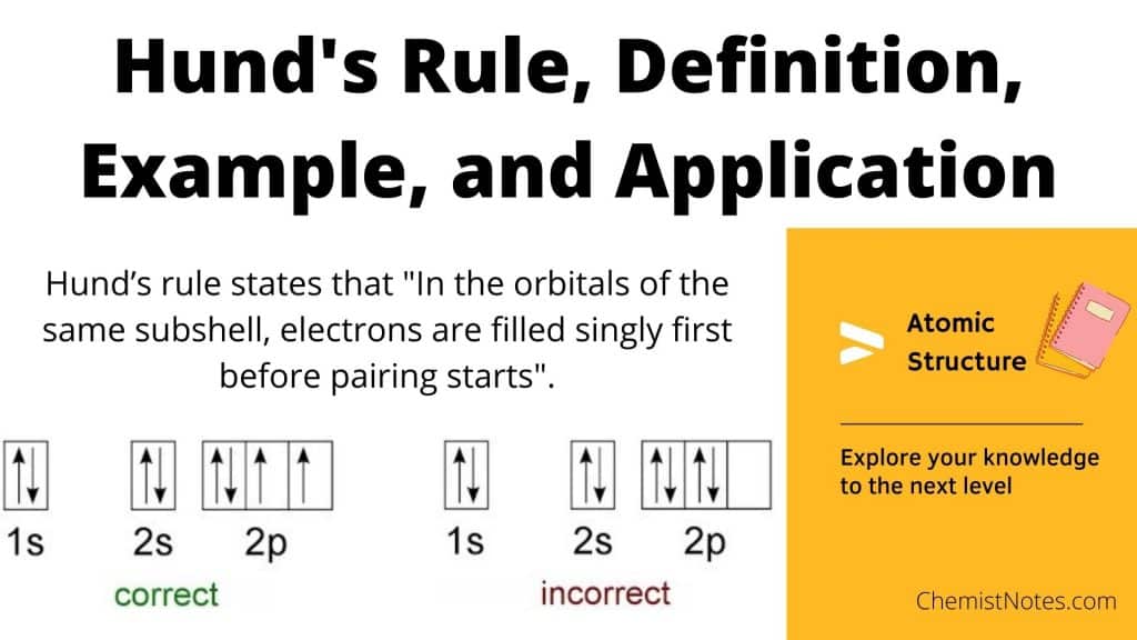 Hund's rule, Hund's rule definition, Hund's rule example