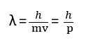 de Broglie equation