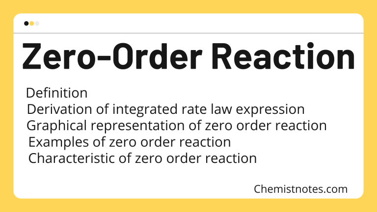 Zero order reaction