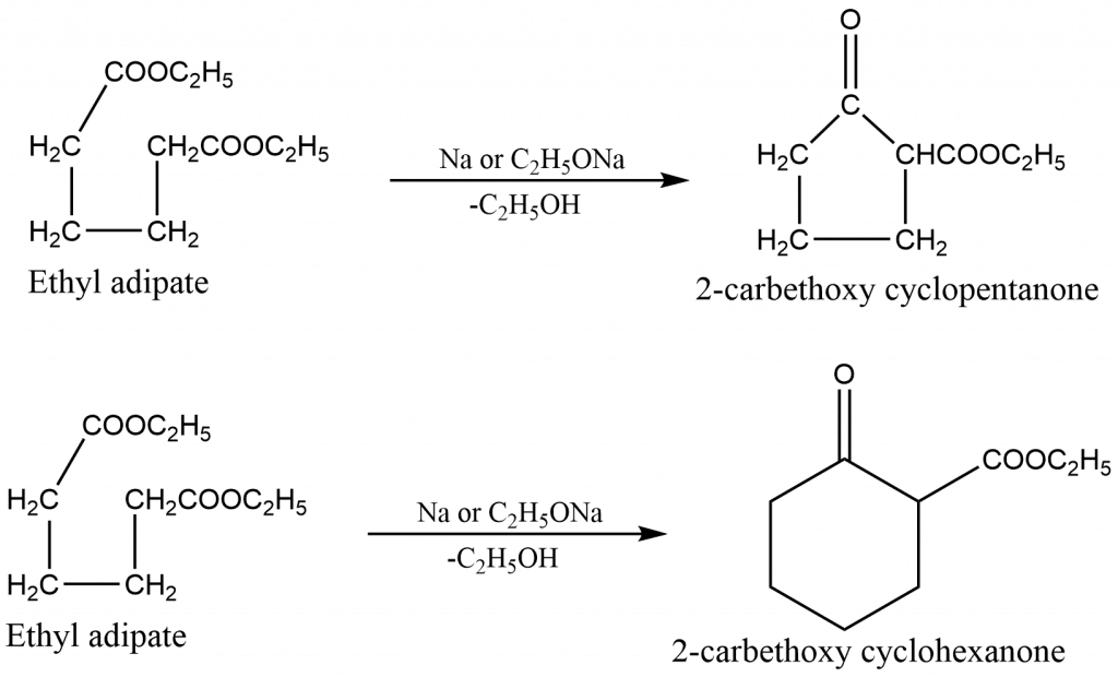 Dieckmann condensation examples, Dieckmann condensation mechanism