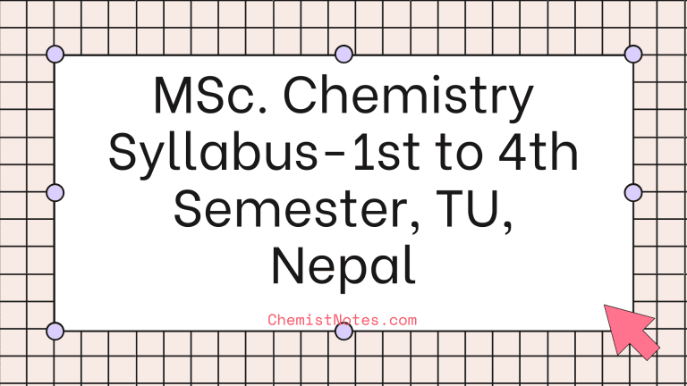 MSc. Chemistry syllabus, Msc Chemistry TU syllabus