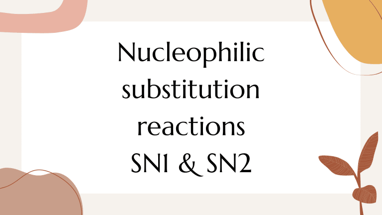 nucleophilic substitution reaction
