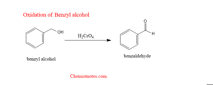 oxidation of benzyl alcohol with chromic acid