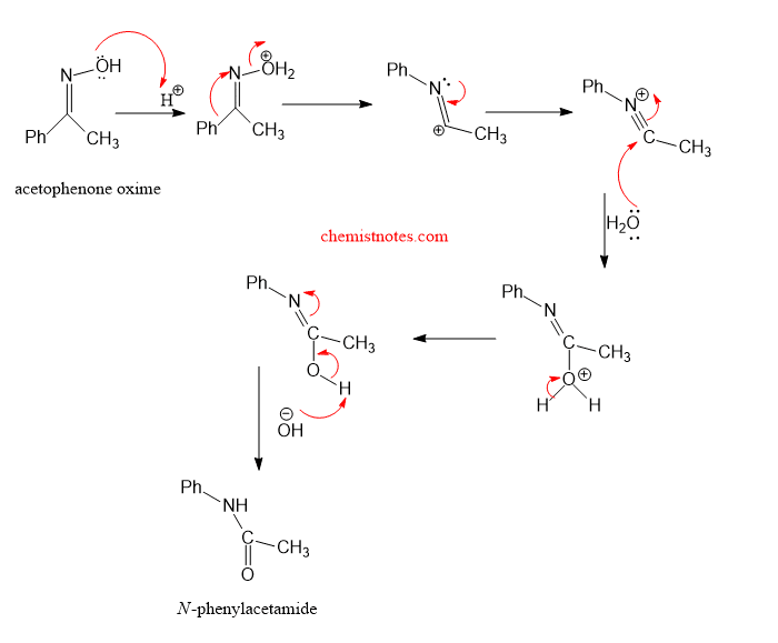 beckmann rearrangement of acetophenone oxime
