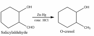 salicylaldehyde into O-cresol
