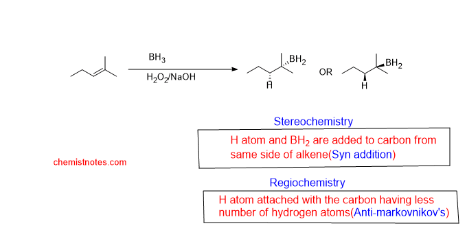 hydroboration oxidation stereochemistry
