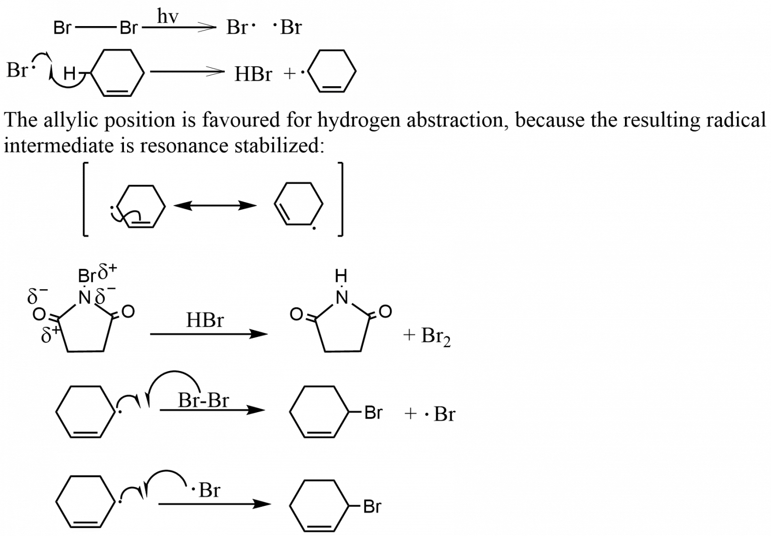Allylic Halogenation/Benzylic Bromination Chemistry Notes
