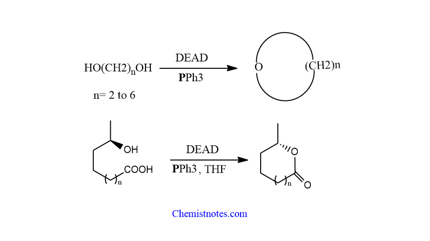 Intramolecular mitsunobu