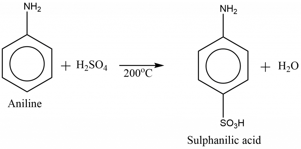 preparation of sulphanilic acid from aniline