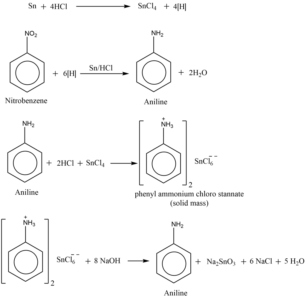 Laboratory Preparation Of Aniline Chemical Reactions And Its Uses