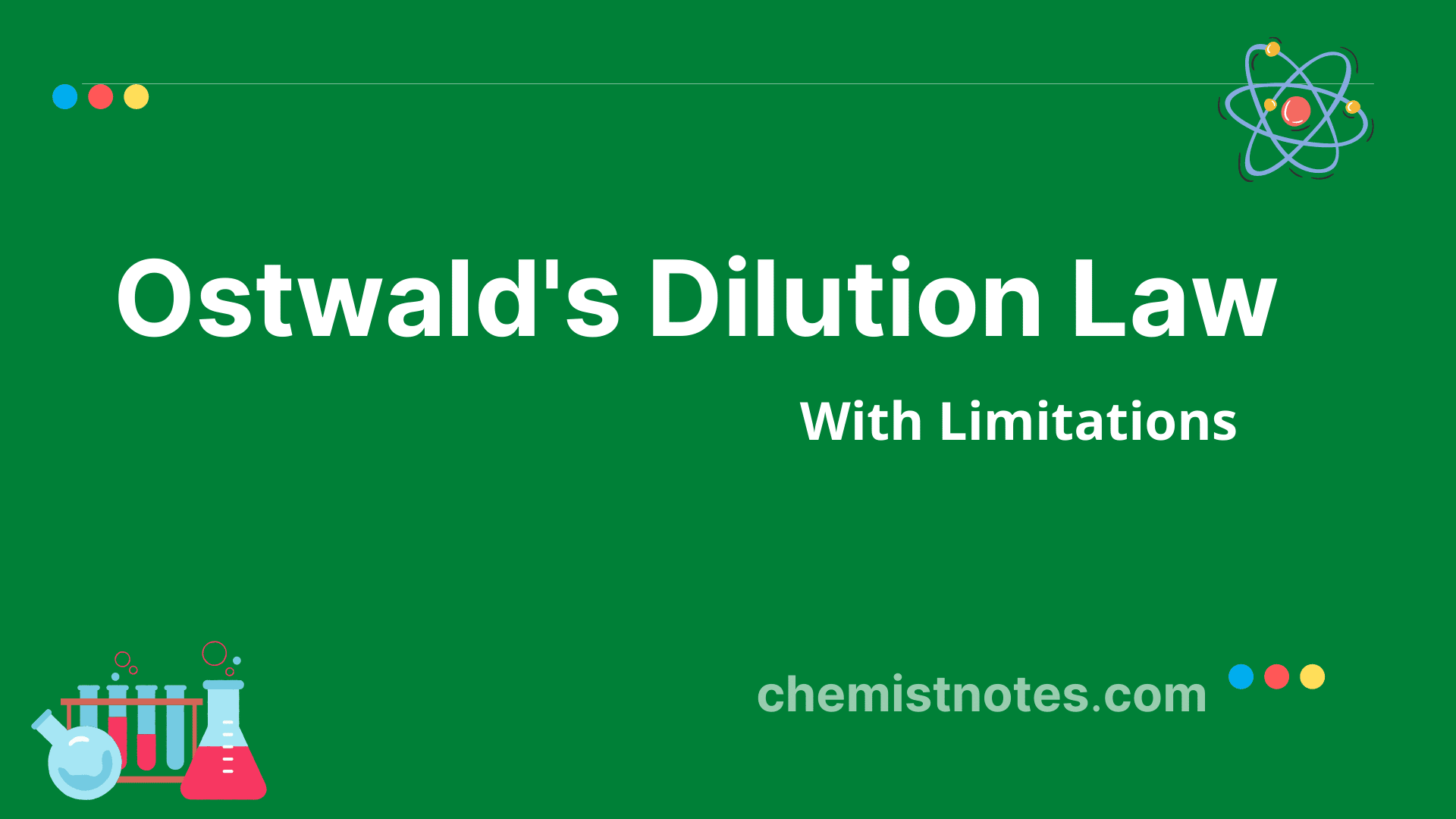 Ostwald's dilution law and its limitations - Chemistry Notes