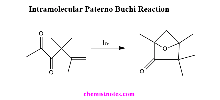 intramolecular paterno buchi reaction