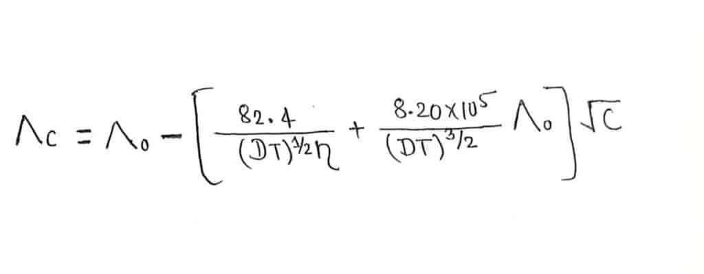 debye huckel onsager equation