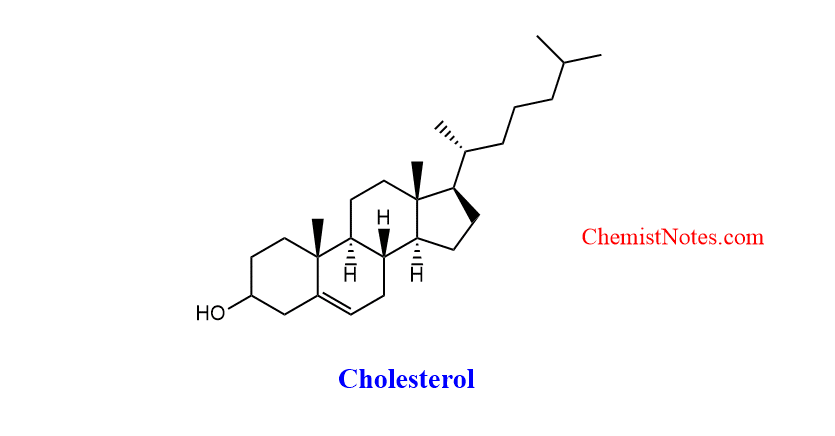 robinson annulation reaction appication
Structure of Cholesterol