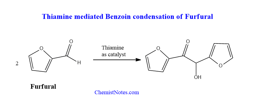 thiamine mediated benzoin condensation of furfural