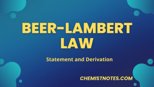 Beer lambert law statement