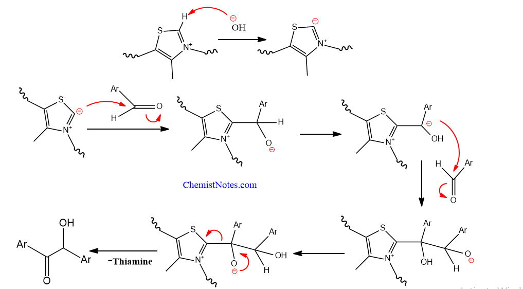 benzoin condensation with thiamine