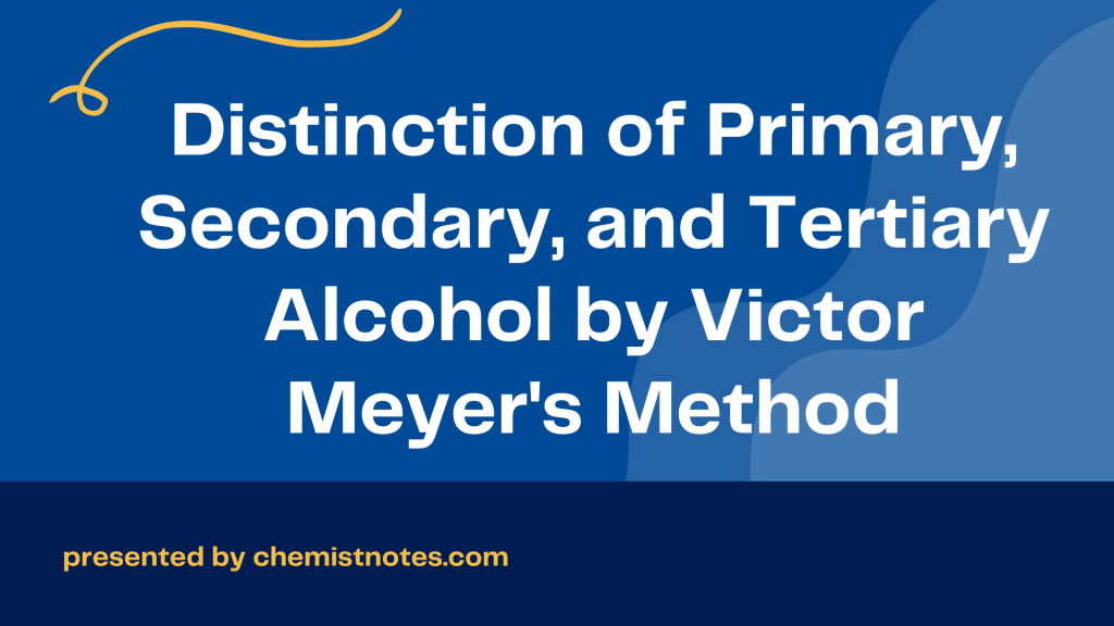 Victor Meyer's method for alcohol