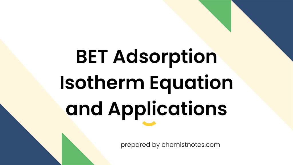 BET Adsorption Isotherm Equation
