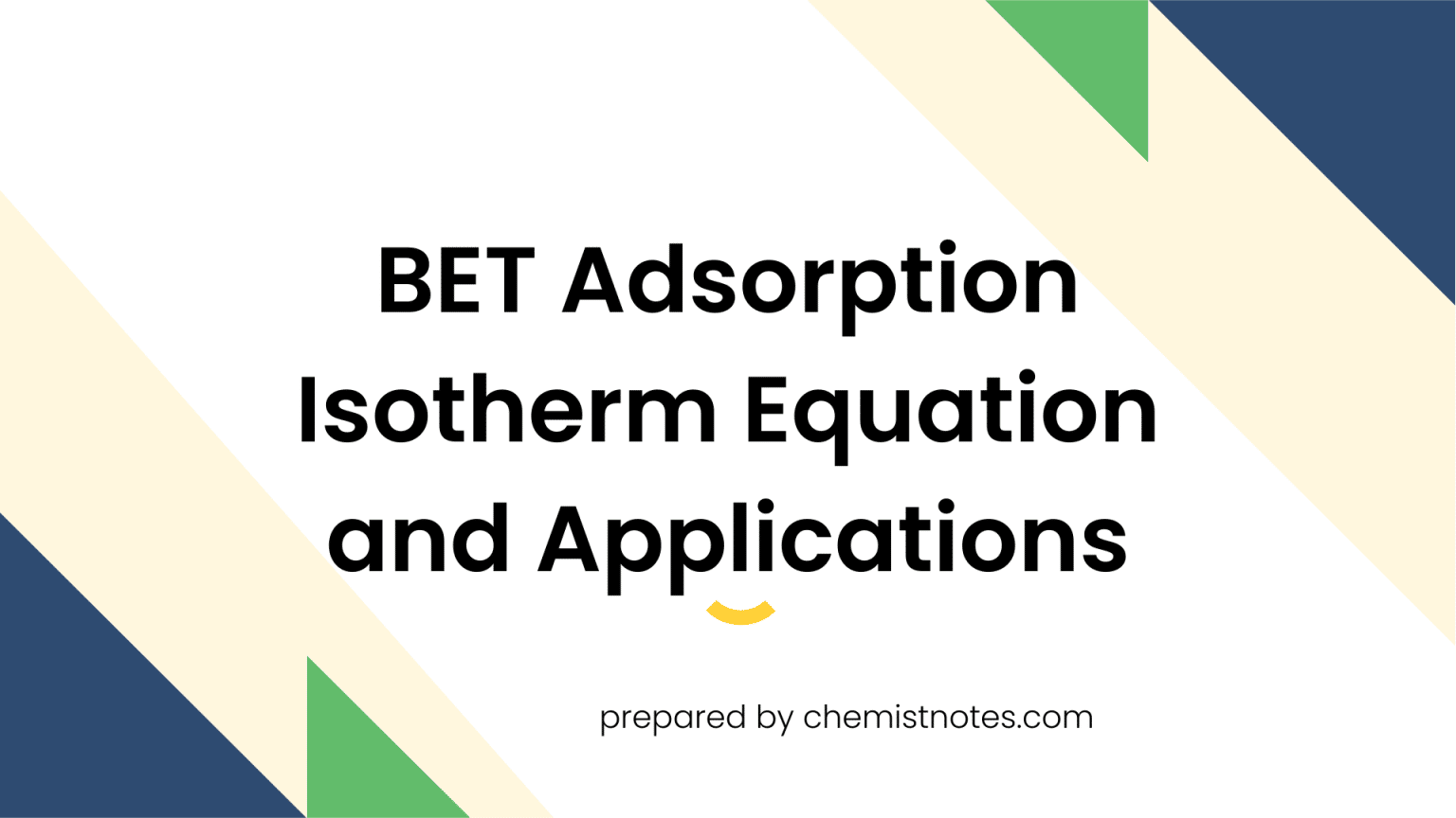 BET Adsorption Isotherm Equation and Applications - Chemistry Notes