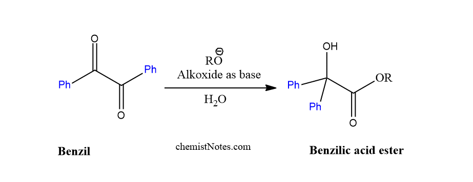 Benzilic ester rearrangement