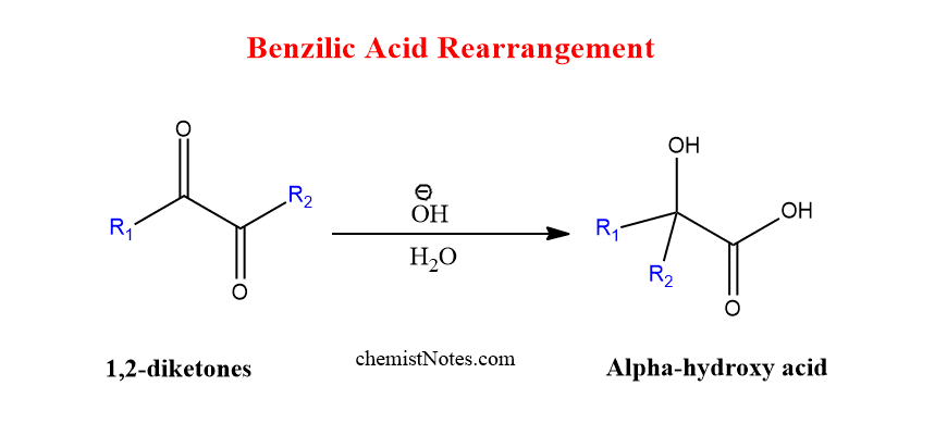 Benzil benzilic acid rearrangement