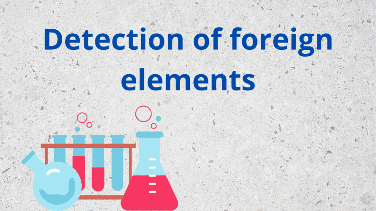 Detection of foreign elements