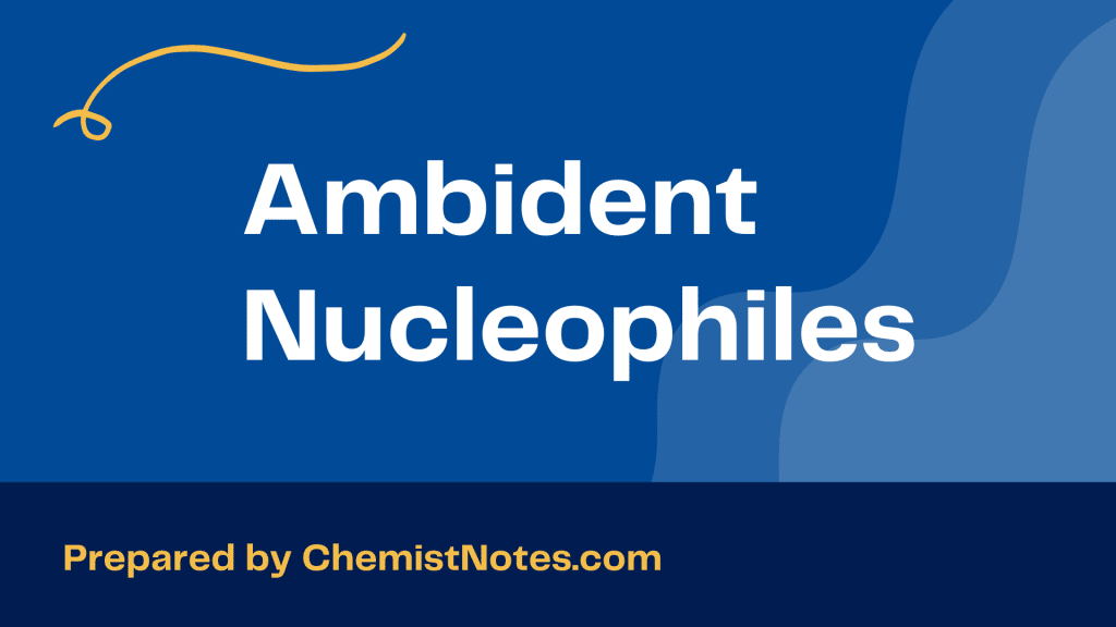 ambident nucleophile
