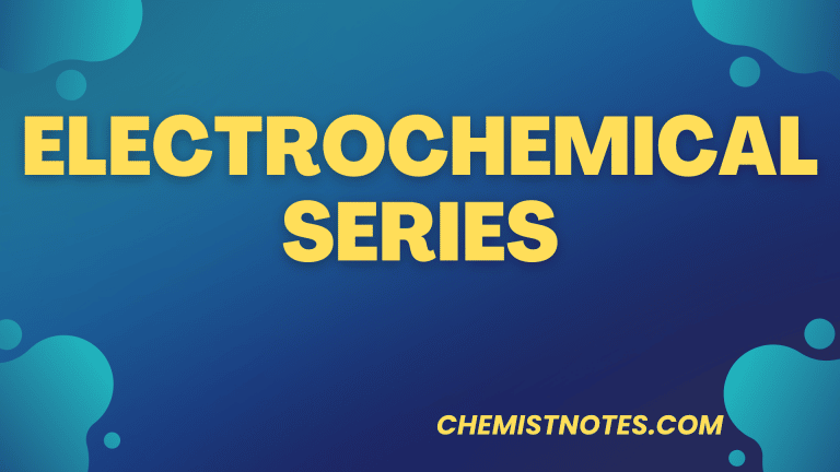 Define electrochemical series