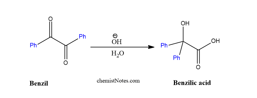 Benzil Benzilic Acid Rearrangement Easy Mechanism Chemistry Notes