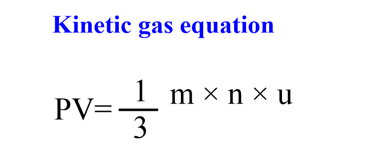 Kinetic theory of gases equation