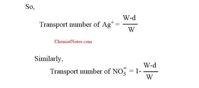 determination of transport number by hittorfs method