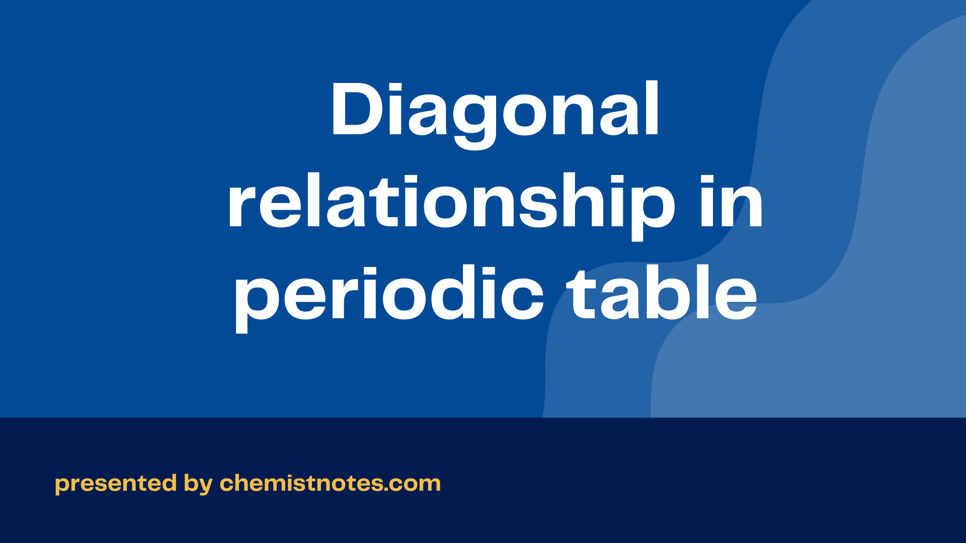 Diagonal relationship in periodic table - Chemistry Notes