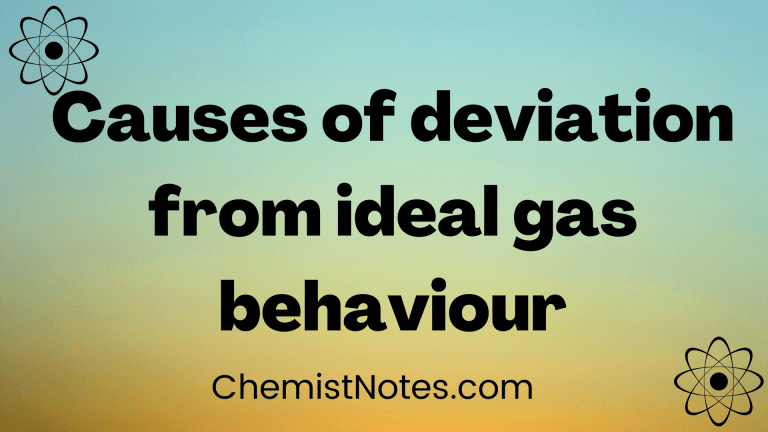 deviation from ideal gas behaviour