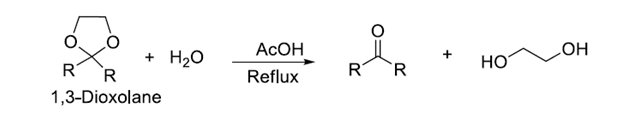 Deprotection of carbonyl group