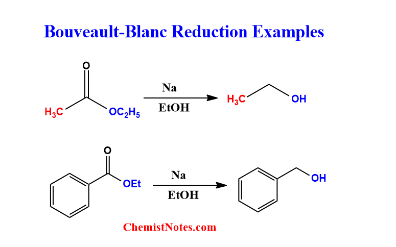 bouveault blanc reduction example