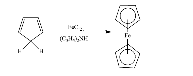 synthesis of ferrocene from cyclopentadiene