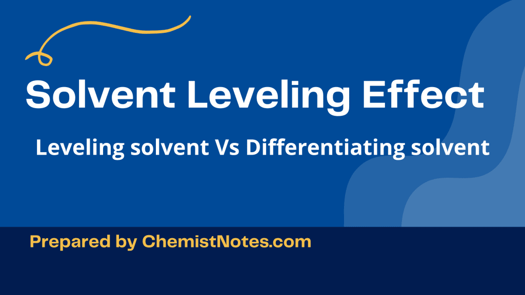 Leveling effect or solvent effect
