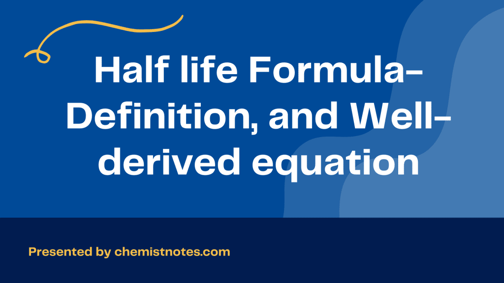 half life formula