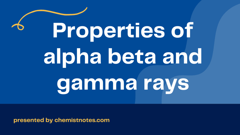 Properties of alpha beta and gamma rays