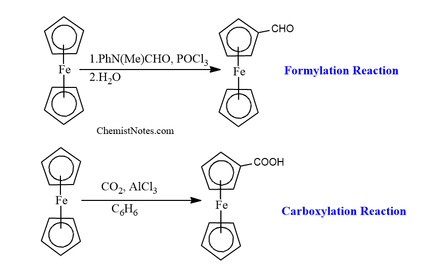 Chemical properties of ferrocene