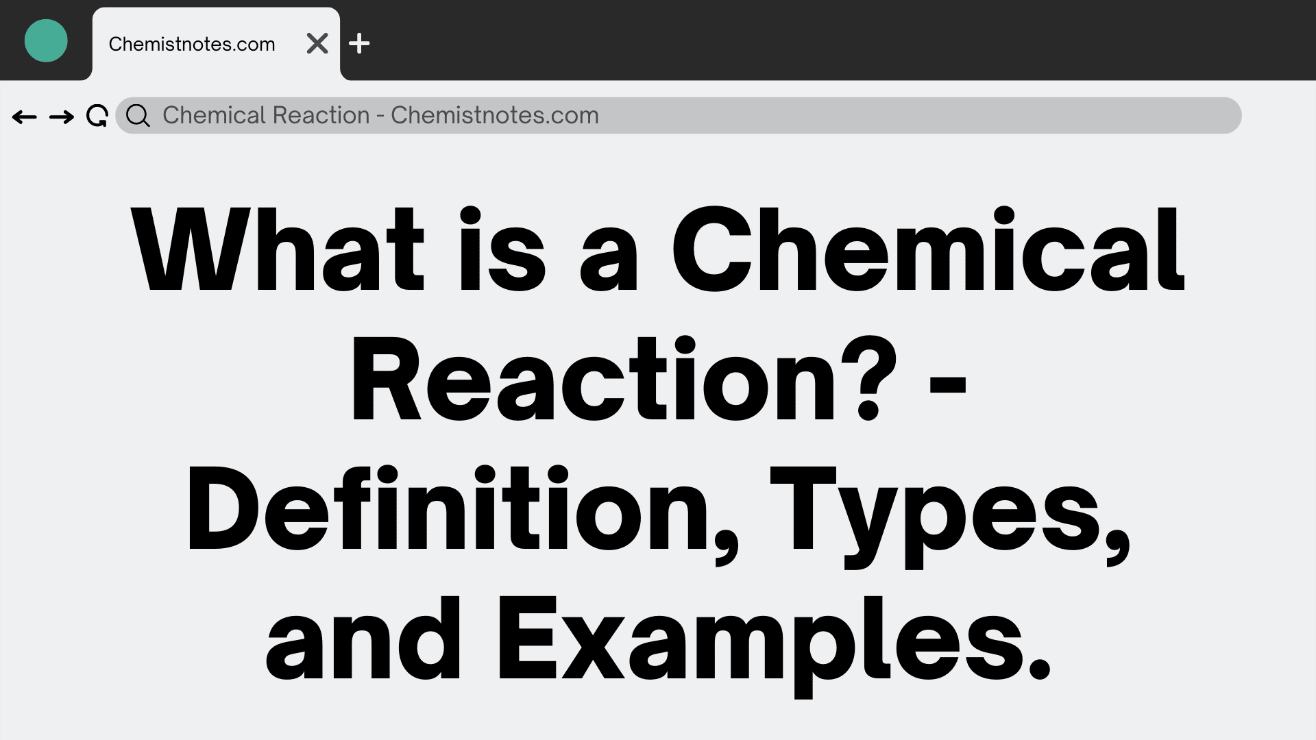 What Is A Chemical Reaction Powerpoint