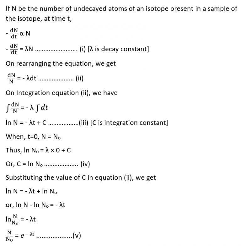 Half life Formula Definition, and Wellderived equation Chemistry Notes