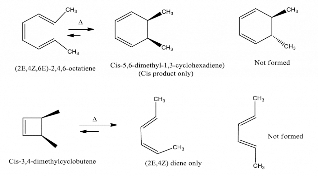 stereochemistry of electrocyclic reactions