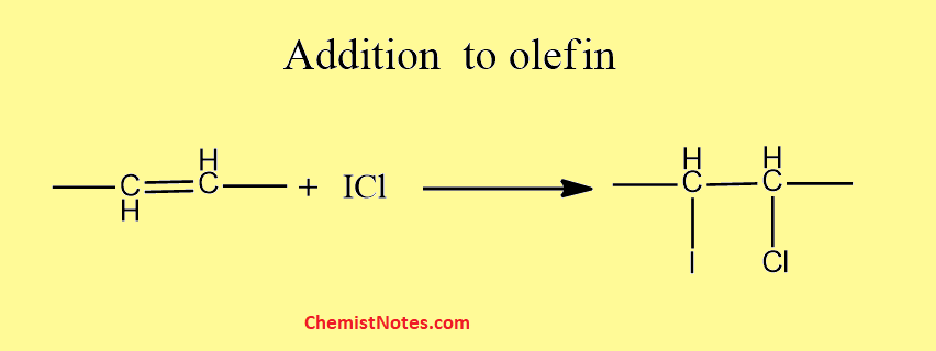 Addition to double bond
