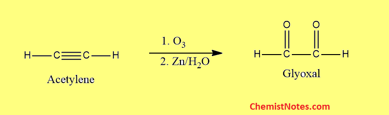 Ozonolysis of acetylene