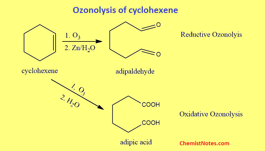 Ozonolysis of cyclohexene