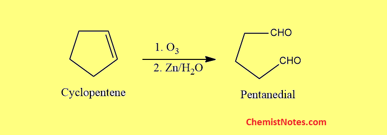 Ozonolysis of cyclopentene