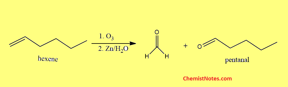 Ozonolysis of hexene